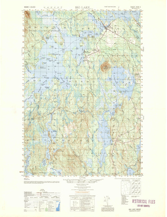 Big Lake Maine Military 1:50,000 Map