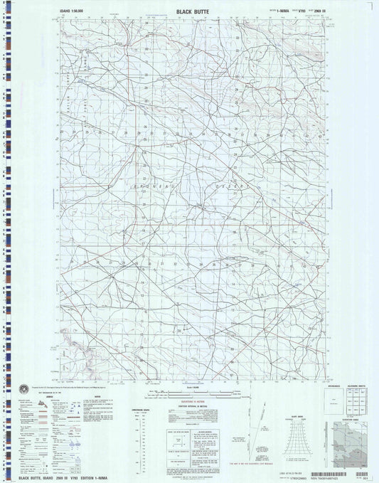 Black Butte Idaho Military 1:50,000 Map