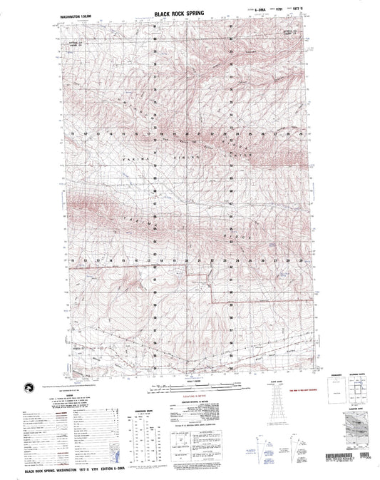 Black Rock Spring Washington Military 1:50,000 Map