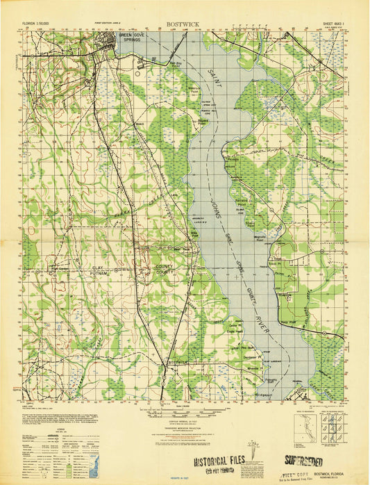 Bostwick Florida Military 1:50,000 Map