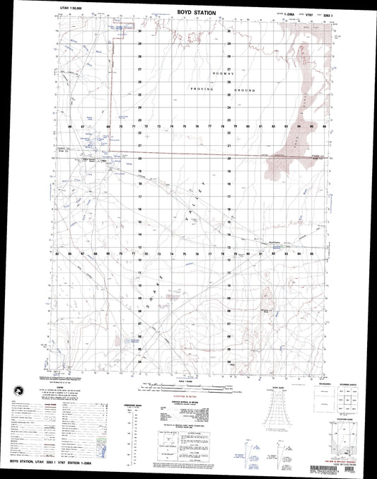 Boyd Station Utah Military 1:50,000 Map