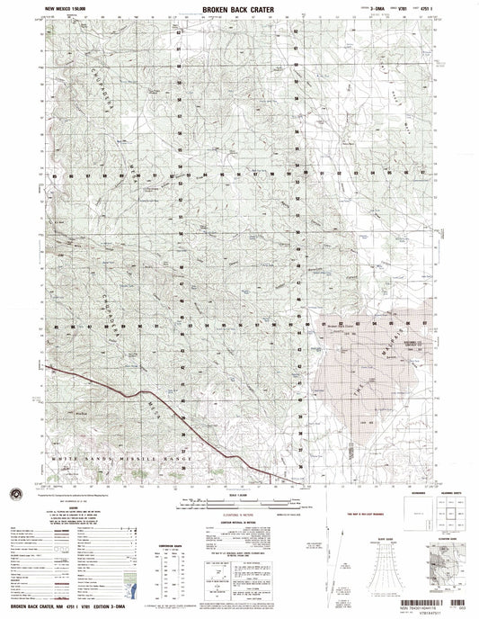 Broken Back Crater New Mexico Military 1:50,000 Map