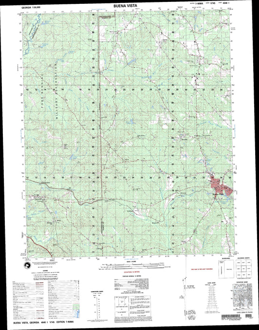 Buena Vista Georgia Military 1:50,000 Map