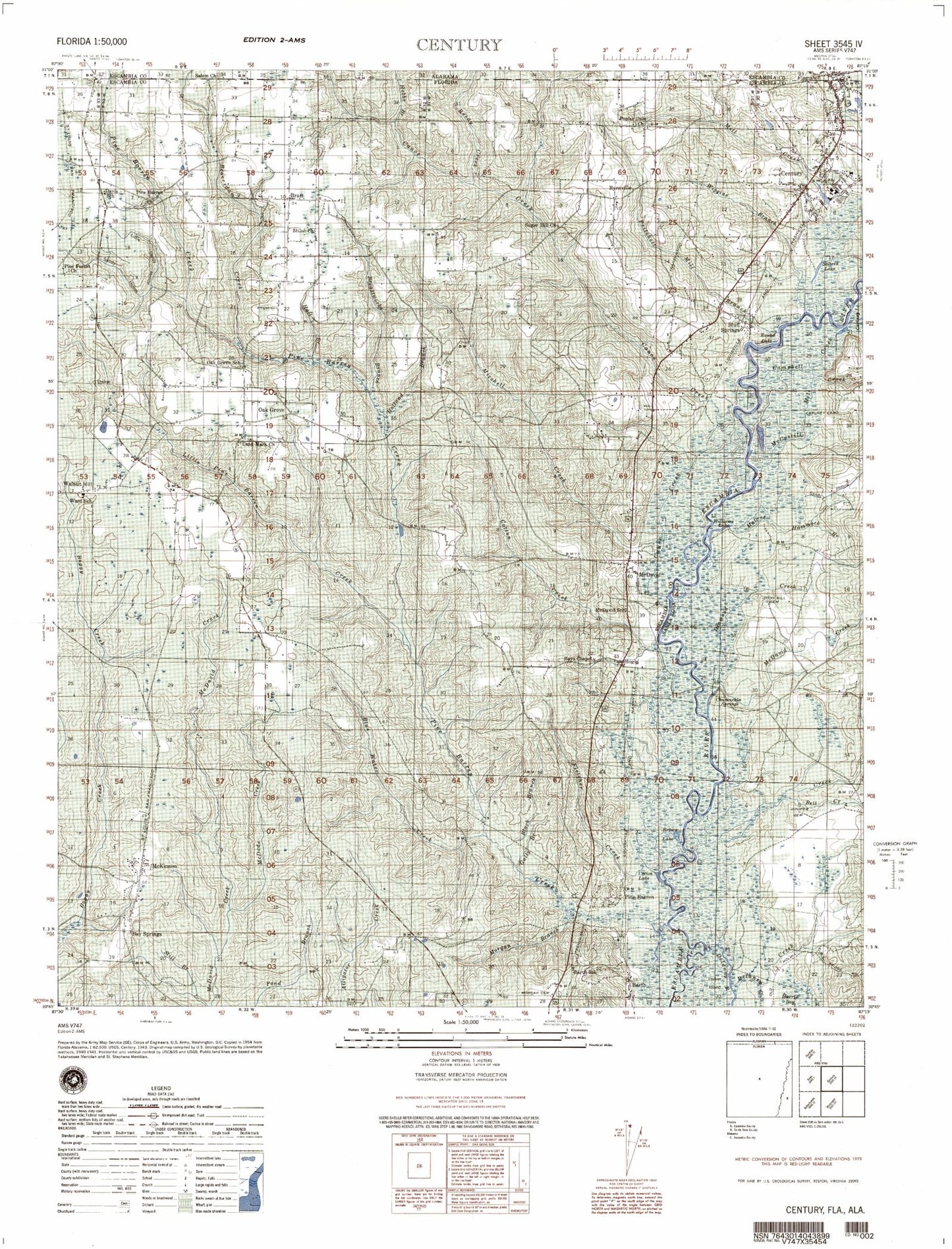 Century Florida Military 1:50,000 Map