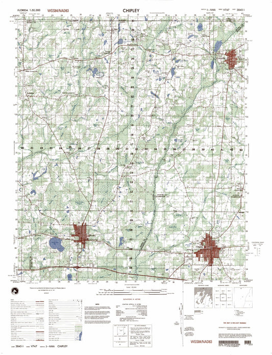 Chipley Alabama Military 1:50,000 Map