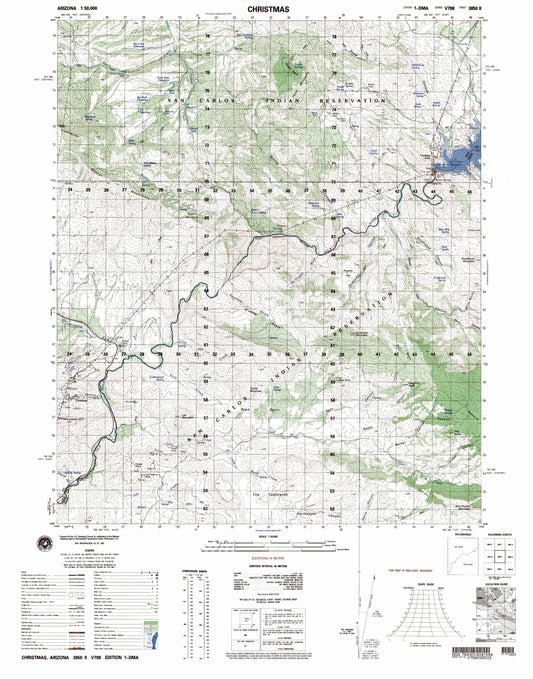 Christmas Arizona Military 1:50,000 Map