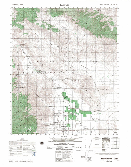 Clark Lake California Military 1:50,000 Map