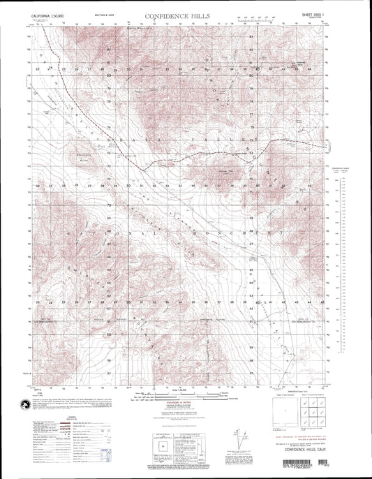 Confidence Hills California Military 1:50,000 Map