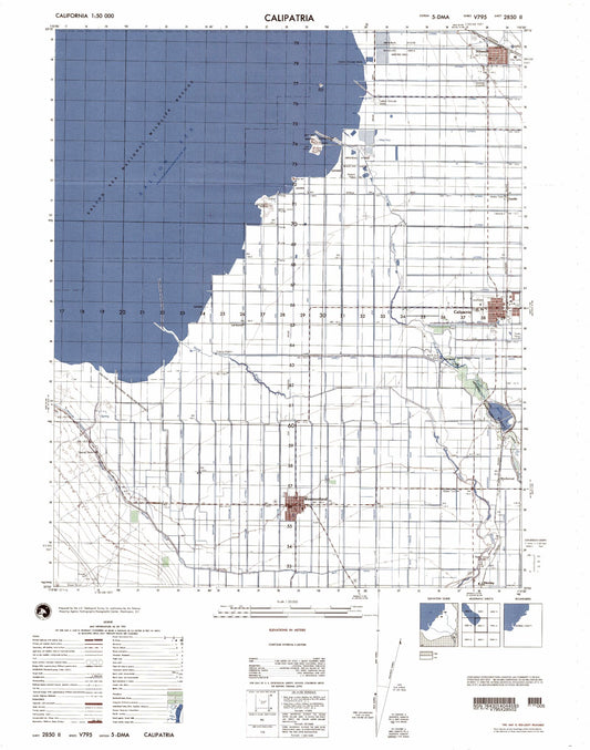 Coyote Wells California Military 1:50,000 Map