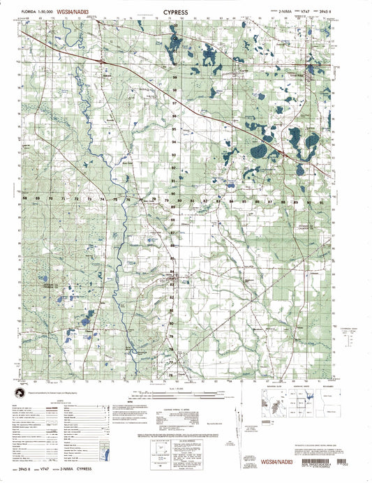 Cypress Florida Military 1:50,000 Map