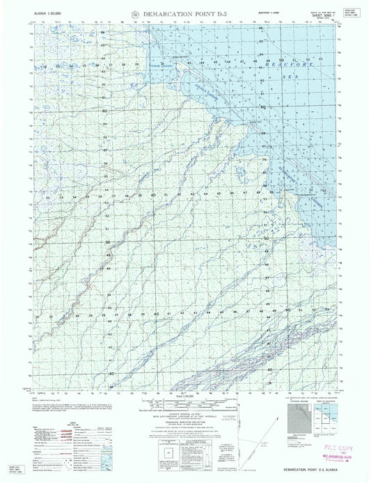 Demarcation Point D-3 Alaska Military 1:50,000 Map