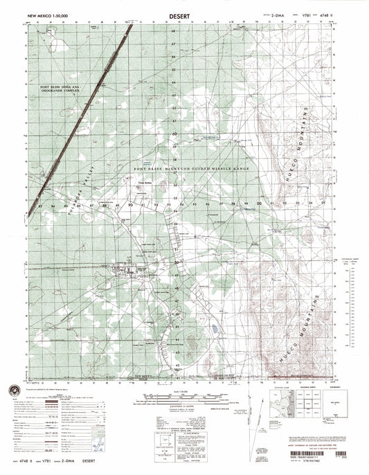 Desert New Mexico Military 1:50,000 Map