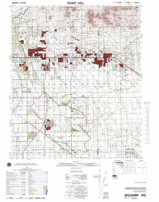 Desert Well Arizona Military 1:50,000 Map