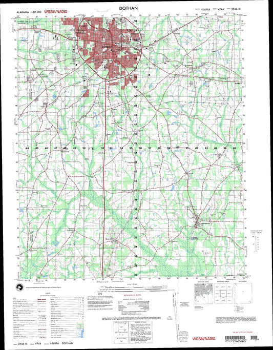 Dothan Alabama Military 1:50,000 Map