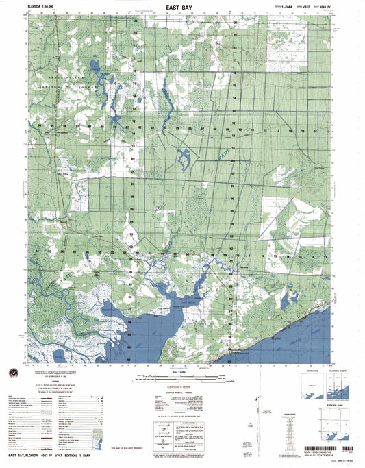 East Bay Florida Military 1:50,000 Map