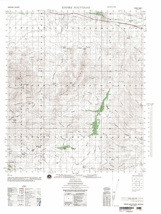 Empire Mountains Arizona Military 1:50,000 Map