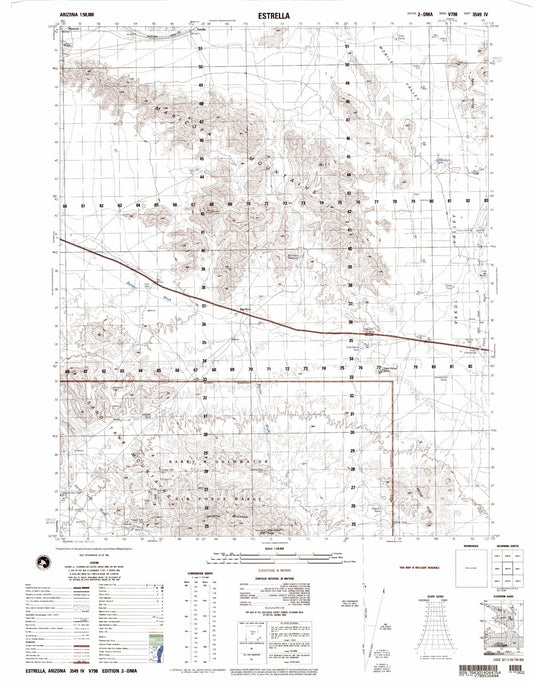 Estrella Arizona Military 1:50,000 Map