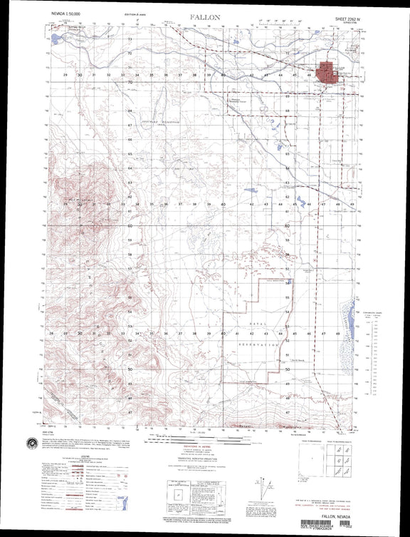 Fallon Nevada Military 1:50,000 Map – MyTopo Map Store