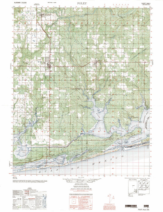 Foley Alabama Military 1:50,000 Map