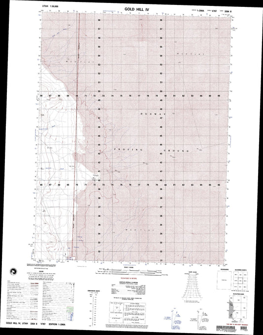 Gold Hill Iv Utah Military 1:50,000 Map