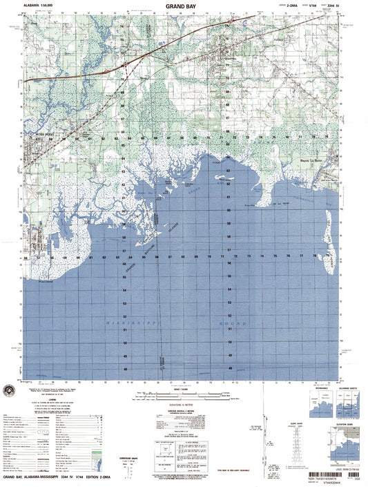 Grand Bay Alabama Military 1:50,000 Map