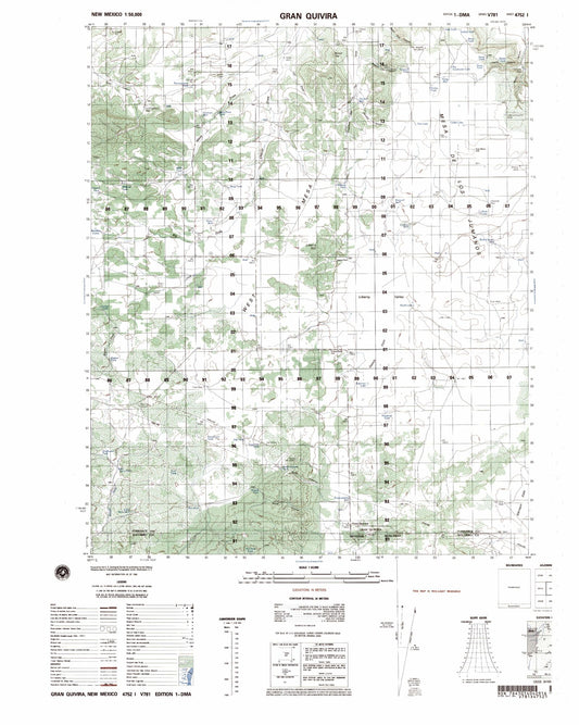 Gran Quivira New Mexico Military 1:50,000 Map