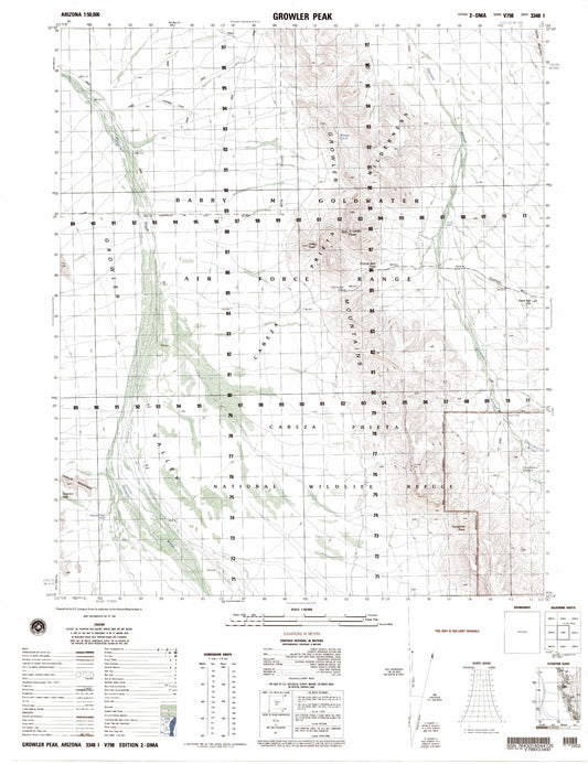 Growler Peak Arizona Military 1:50,000 Map