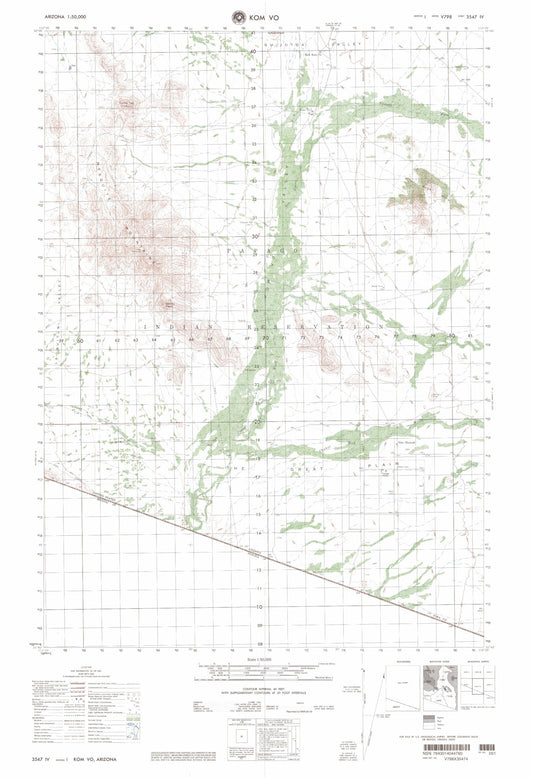 Gu Achi Arizona Military 1:50,000 Map