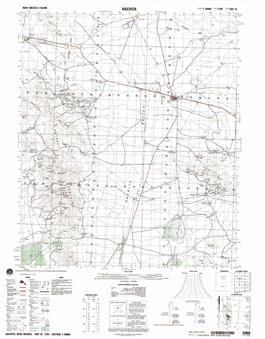 Hachita New Mexico Military 1:50,000 Map