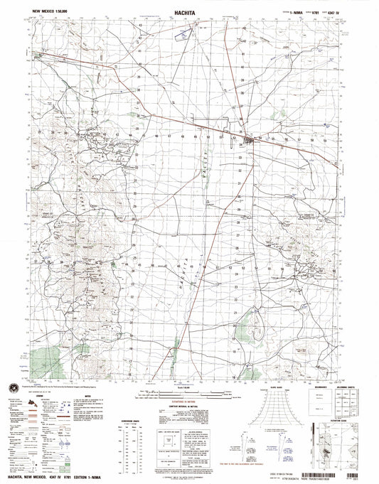 Hachita New Mexico Military 1:50,000 Map