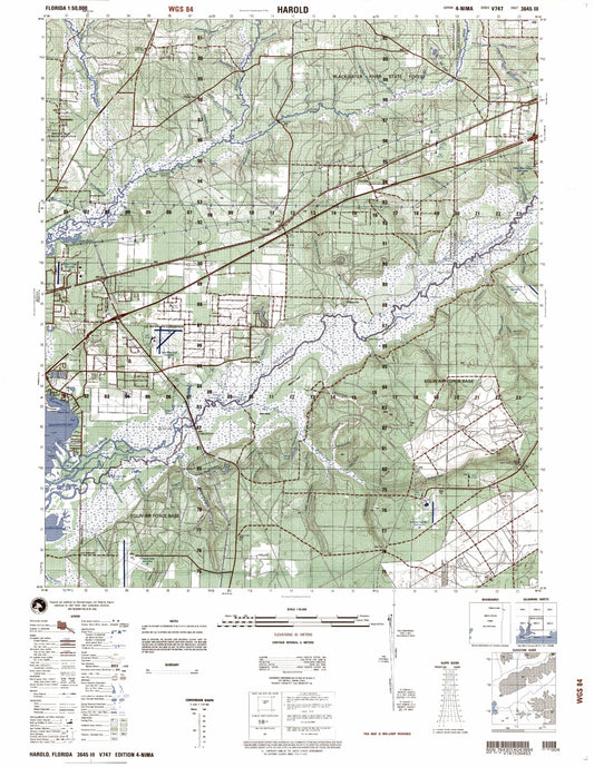 Harold Florida Military 1:50,000 Map