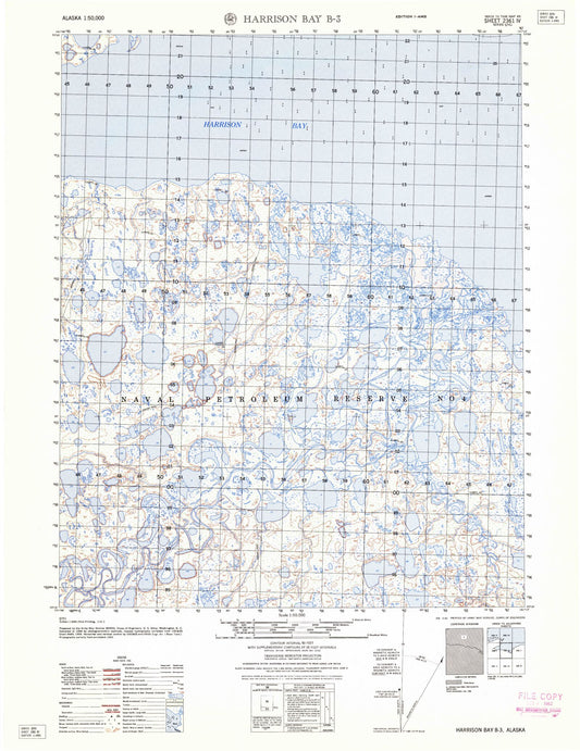 Harrison Bay B-3 Alaska Military 1:50,000 Map