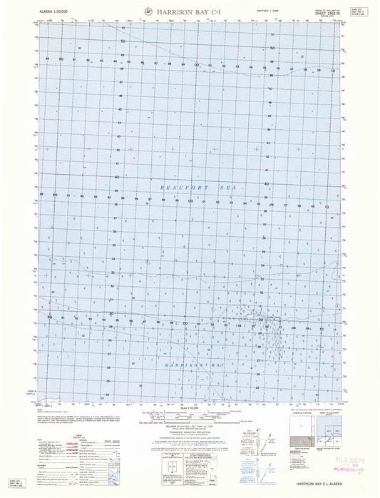 Harrison Bay C-1 Alaska Military 1:50,000 Map