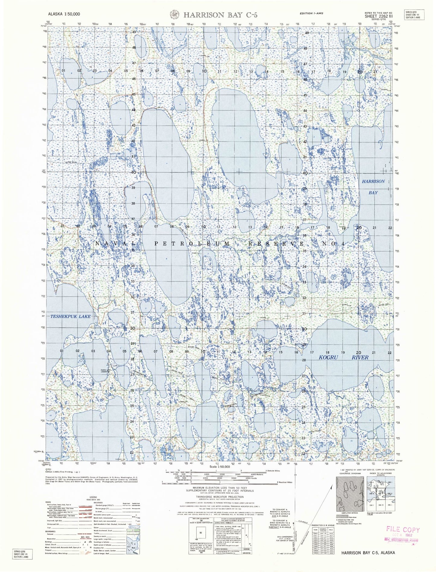 Harrison Bay C-5 Alaska Military 1:50,000 Map