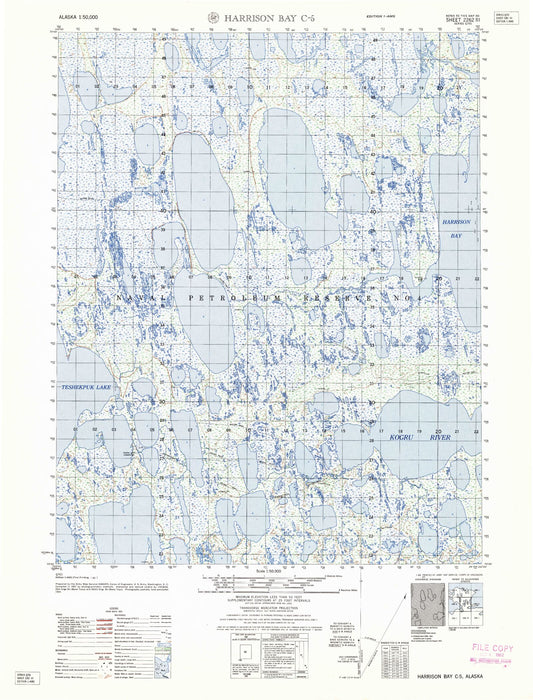 Harrison Bay C-5 Alaska Military 1:50,000 Map