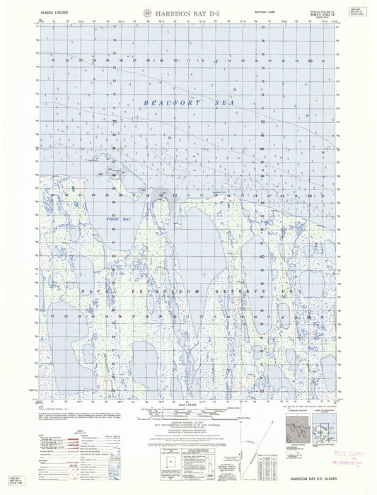 Harrison Bay D-5 Alaska Military 1:50,000 Map