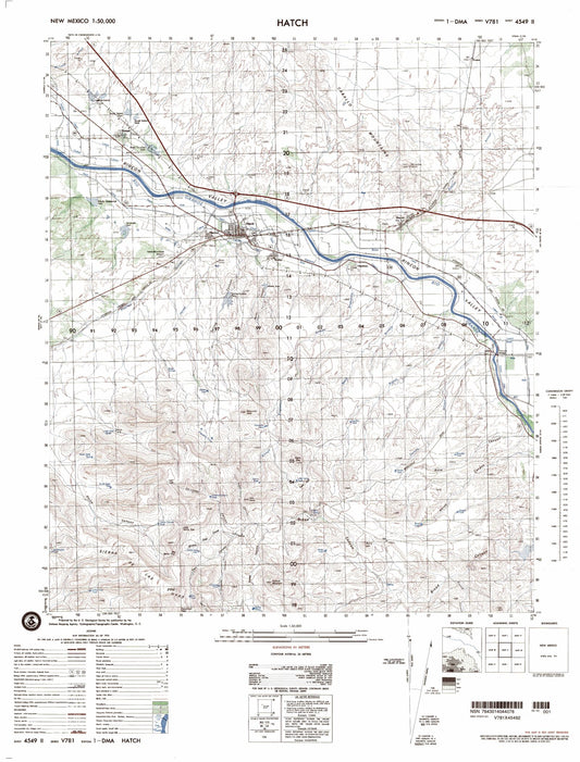 Hatch New Mexico Military 1:50,000 Map