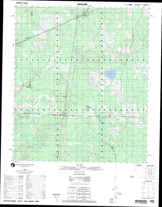 Haylow Georgia Military 1:50,000 Map