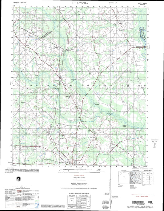 Hilltonia Georgia Military 1:50,000 Map