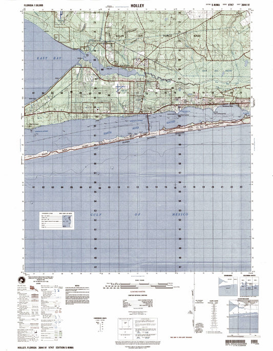 Holley Florida Military 1:50,000 Map