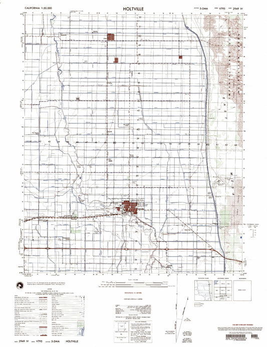 Holtville California Military 1:50,000 Map