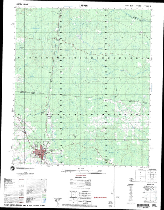 Jasper Florida Military 1:50,000 Map