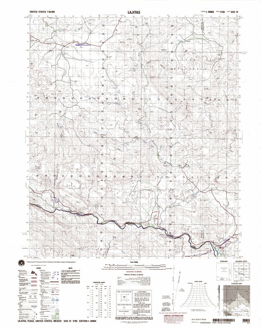 Lajitas Texas Military 1:50,000 Map