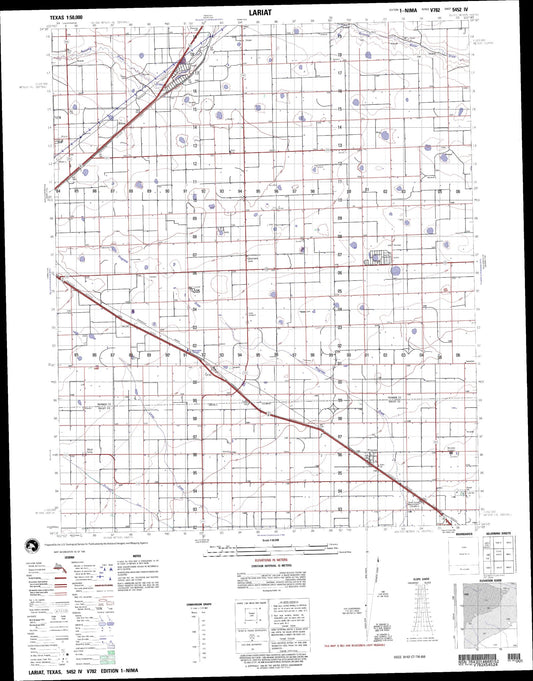 Lariat Texas Military 1:50,000 Map