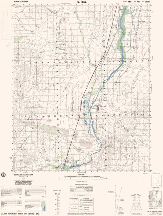 La Joya New Mexico Military 1:50,000 Map