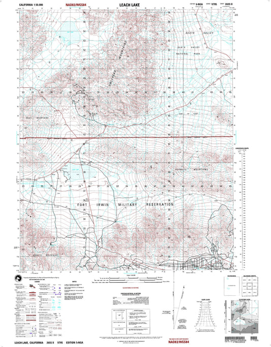 Leach Lake California Military 1:50,000 Map