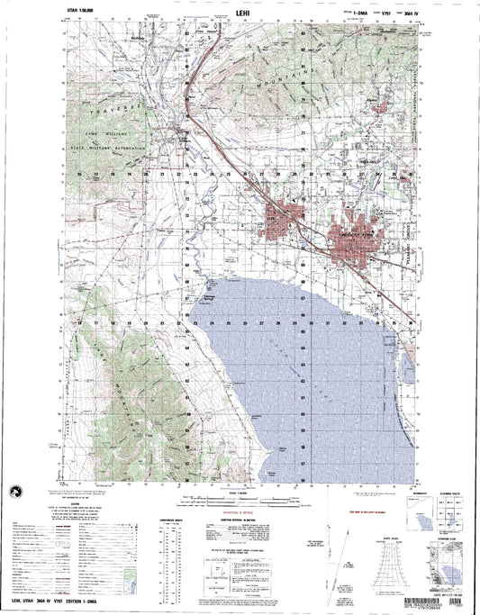 Lehi Utah Military 1:50,000 Map