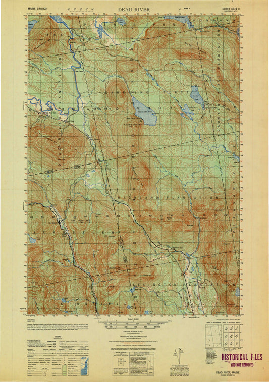 Little Bigelow Mountain Maine Military 1:50,000 Map