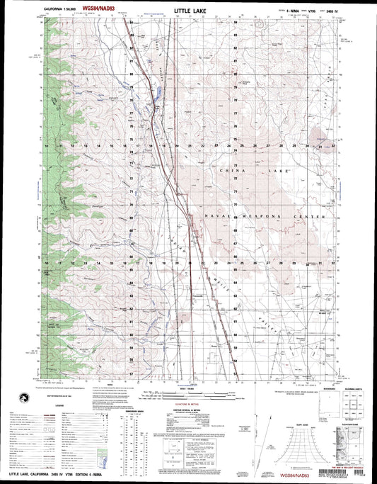 Little Lake California Military 1:50,000 Map