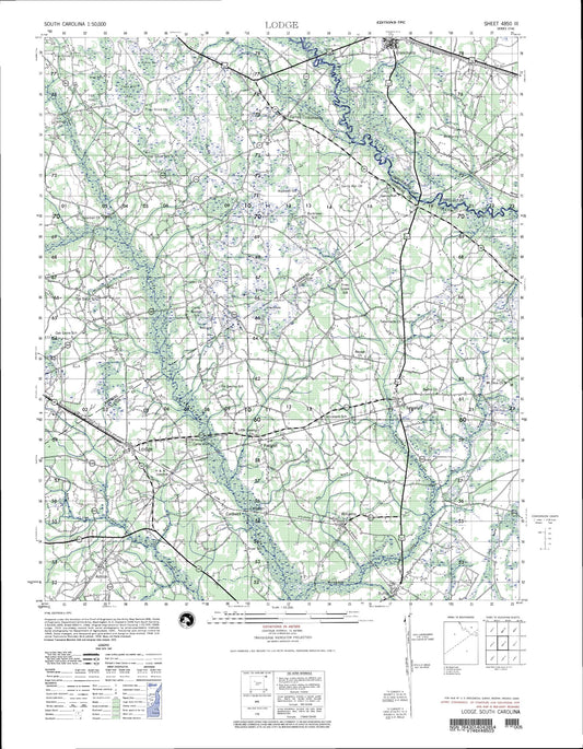 Lodge South Carolina Military 1:50,000 Map